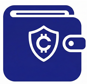 multi-rail crypto wallet for merchants icon graphic